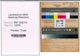 Entnazifizierung Trude Franken, geb. 10.10.1906 (Verkaeuferin)