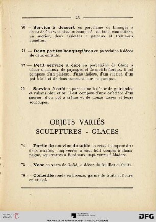 Objets Variès Sculptures-Glaces (Nr. 74-96