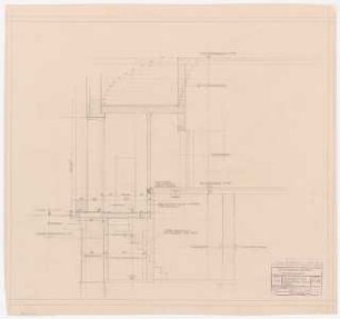 Schauspielhaus, Bochum: Zuschauerhaus: Querschnitt Foyertreppe Königsallee 1:20