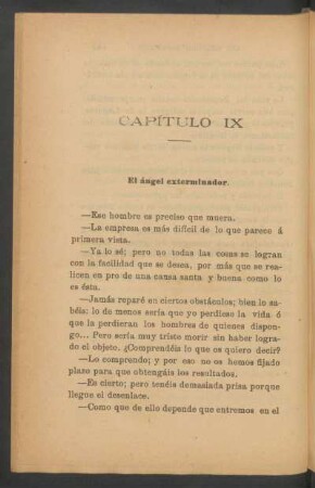 Capítulo IX - El ángel exterminador.
