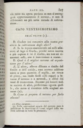 Capo Ventesimoprimo. Dell' Olivo (I).