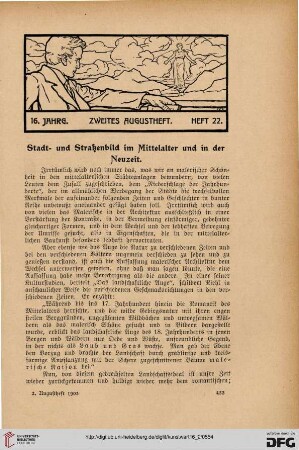 Heft 22 (2. Augustheft 1903)
