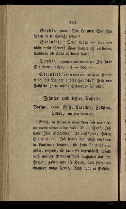 Zehnter und letzter Auftritt.