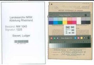 Entnazifizierung Ludger Sievert , geb. 02.01.1890 (Arzt)