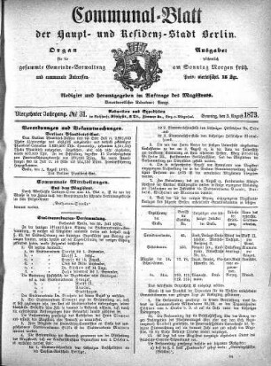 1873,31: No. 31, 3. August 1873