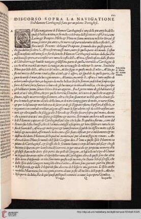 Discorso sopra la navigatione