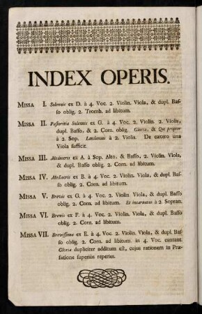 Index operis