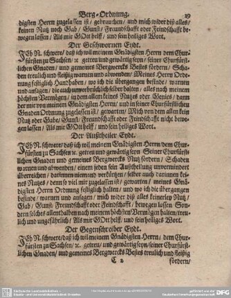 Der Gegenschreiber Eydt.