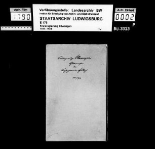 Schuldenwesen der evang. Kirchengemeinde und evang. Stiftungspflege sowie der kath. Pfarrgemeinde Heubach