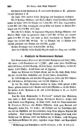 A. Kirchspiele im Gouvernement Kurland