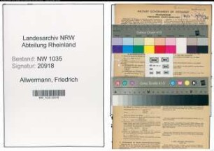Entnazifizierung Friedrich Allwermann , geb. 12.04.1917 (Kaufmaennischer Angestellter)