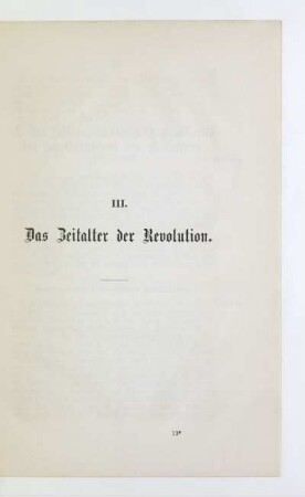 III. Das Zeitalter der Revolution