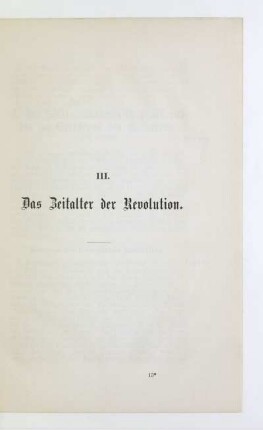 III. Das Zeitalter der Revolution