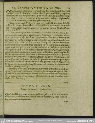 Caput CXVI. Poena Criminis Sodomitici