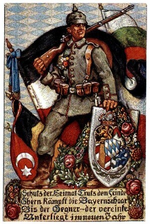 Neujahrs-Karten: Schutz der Heimat - ... (Soldat)