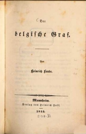 Der belgische Graf