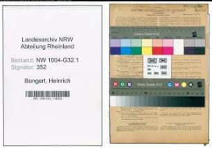 Entnazifizierung Heinrich Bongert , geb. 31.03.1903 (Gaertner)