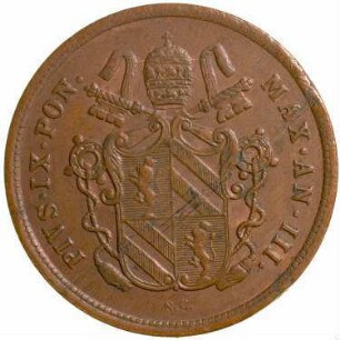 Münze, 2 Baiocchi, 1848