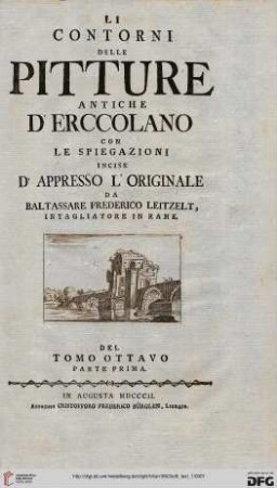 Band 8, 1: Li Contorni Delle Pitture Antiche D'Ercolano: Con Le Spiegazioni Incise D'Appresso L'Originale: Testo
