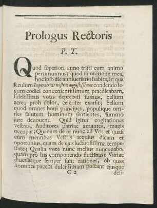 Prologus Rectoris