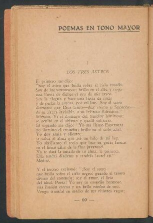 Poemas en tono mayor