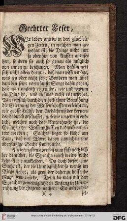 Geehrter Leser