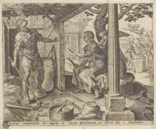 Der Engel erscheint Gideon, Blatt 1 aus der Folge "Die Geschichte Gideons"