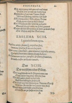 Emblema XCIII. Luxuriosorum opes.