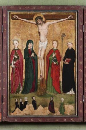 Flügelaltar mit der Kreuzigung Christi und sechs Stiftern — Kreuzigung Christi