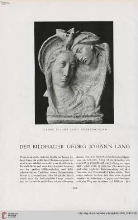 45: Der Bildhauer Georg Johann Lang