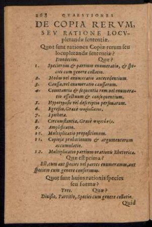 De Copia Rerum, Seu Ratione Locupletandae sententiae.