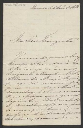 Brief an Franziska Rummel : 06.08.1880