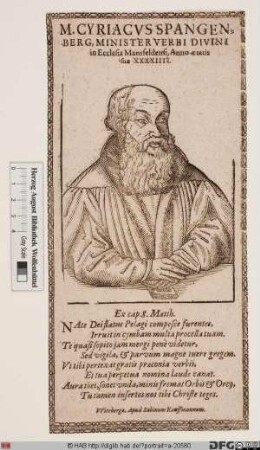 Bildnis Cyriacus Spangenberg