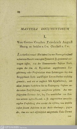 Mantissa Documentorum