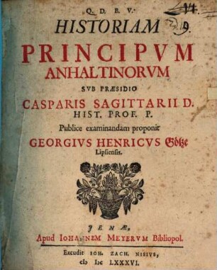 Historiam principum Anhaltinorum