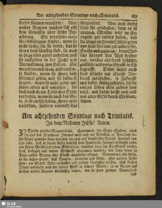 Am achtzehenden Sonntage nach Trinitatis