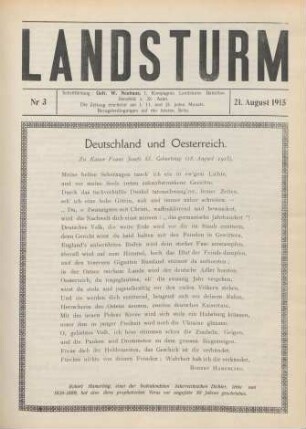Nr. 3, 21. August 1915