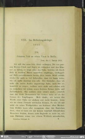 VIII. Im Befreiungskriege : 1813