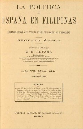 Núm. 151. 15 Diciembre 1896