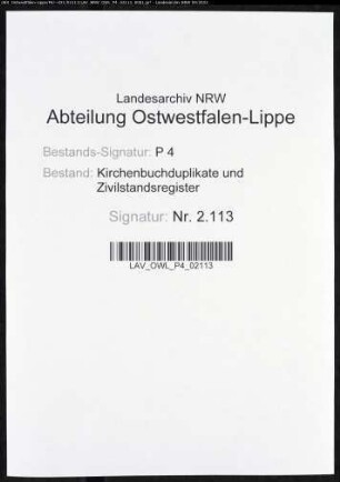 Kirchenbuchduplikat der evangelisch-reformierten Gemeinde Neuenrade (GHT 1819-1820, GHT 1823-1843). (Gemeinde: Neuenrade, evangelisch-reformierte Gemeinde)