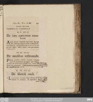 Tit. XI. (VI. 8.) De natalibus restituendis.