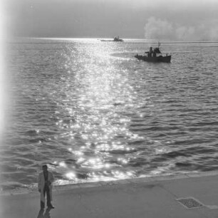 Griechenland. Insel Limnos. Hafen. Blick aufs Meer.