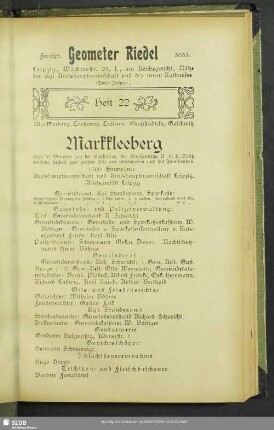 Heft 22. Markkleeberg, Crostewitz, Cröbern, Großstädteln, Gaschwitz