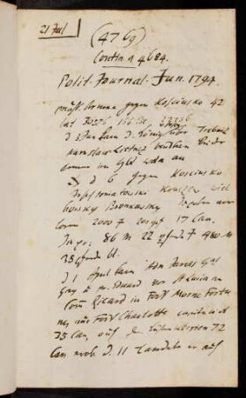 4769-4792, 21. Juli 1794 Contin. p. 4684 Polit. Journal Jun. 1794 ...