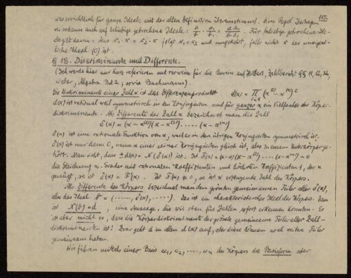 § 18. Diskriminante und Differente.