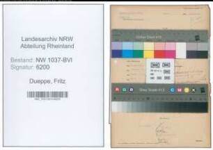 Entnazifizierung Fritz Dueppe , geb. 18.08.1907 (Kaufm.Angestellter)