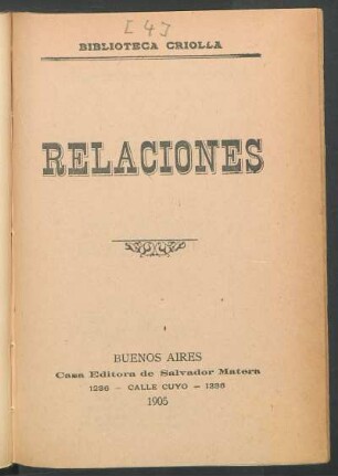 Relaciones