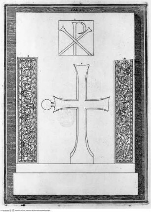 Sacrarum Vaticanae Basilicae cryptarum monumenta aereis tabulis incisa et ejusdem basilicae beneficiario commentariis illustrata. 1828 - 1840 (Band 1) - editio alteraTav. 1