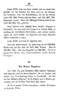 21. Der Kaiser Napoleon.