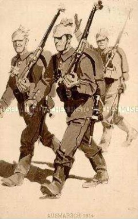 Marschierende deutsche Soldaten